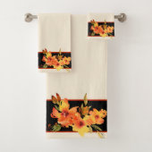 Aquarelle florale automnale orange (En situation)