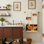 Aquarelle florale automnale orange