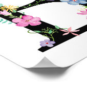 Aquarelle Florale B Poster (Coin)