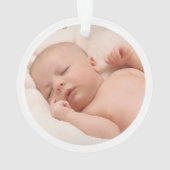 Aquarelle florale Bébé Giraffe Photo de Noël (dos)