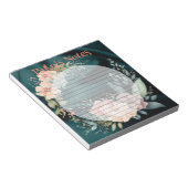 Aquarelle Florale Beige Bloc-notes personnalisé (Incliné)