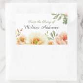 Aquarelle Florale Bibliothèque De Nom Stickers Liv (Sac)