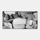 Aquarelle florale Black & White Peonies (Clavier et souris)
