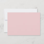Aquarelle florale Blush rose Roses Mariage RSVP (Dos)