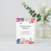 Aquarelle florale brillante | Carte Wishing Well (Debout devant)