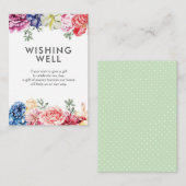 Aquarelle florale brillante | Carte Wishing Well (Devant / Derrière)