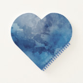 Aquarelle florale Carnet spiral en forme de coeur (Dos)