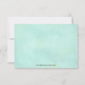 Aquarelle florale Carte de remerciements plat (Dos)