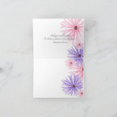 aquarelle florale Carte de remerciements pliée (Intérieur)