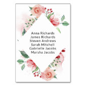 Aquarelle florale Carte de siège de réception de m (Dos)