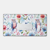 Aquarelle Florale Chouette Motif sans couture (Clavier et souris)