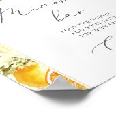 Aquarelle florale citron Mimosa bar Poster (Coin)