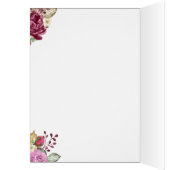 Aquarelle Florale Citrouille automne carte d'anniv (Intérieur (Gauche))