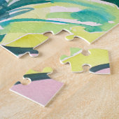 Aquarelle florale colorée Art Jigsaw Puzzle (Côté)