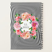 Aquarelle Florale Crâne avec bandes (Dos)