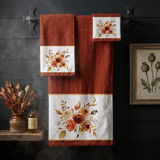 Aquarelle florale d'automne