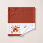 Aquarelle florale d'automne (Gant de toilette)