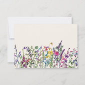 Aquarelle florale de la carte blanche (Dos)