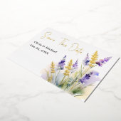 Aquarelle florale de lavande Enregistrer la carte  (Rotation)