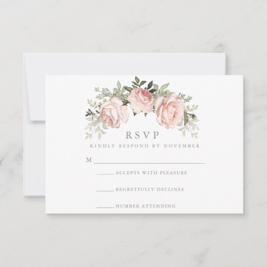 Aquarelle florale de printemps RSVP (Devant)