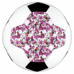 Aquarelle florale - Design abstrait rose et blanc
