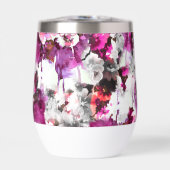 Aquarelle florale - Design abstrait rose et blanc (Avant)