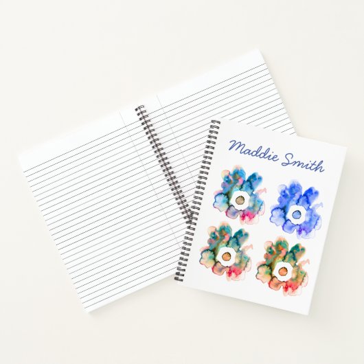 Aquarelle florale dessinée à la main carnet d'art (Intérieur)