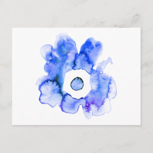 Aquarelle florale dessinée à la main carte postale