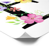 Aquarelle Florale E Poster (Coin)