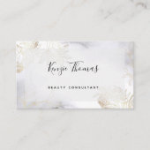 Aquarelle Florale Gold Foil Carte de visite modern (Devant)