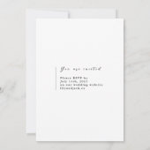 Aquarelle florale Hydrangea Faire-part de mariage (Dos)