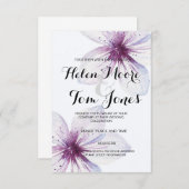 aquarelle florale Invitation (Devant / Derrière)