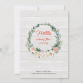 Aquarelle florale Invitation d'éléphants, Baby 3e (Dos)