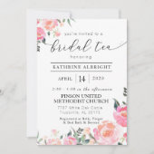 Aquarelle Florale Invitation thé nuptiale (Devant)