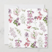 Aquarelle Florale Invitations de douche nuptiale (Dos)
