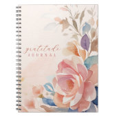 Aquarelle florale Journal de Gratitude personnalis (Devant)