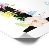 Aquarelle Florale L Poster (Coin)