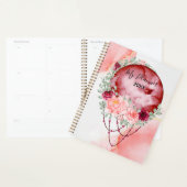 Aquarelle Florale Lune (Devant avec enveloppe)