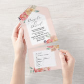 Aquarelle florale Mariage floral Invitation & RSVP (Déchirure)