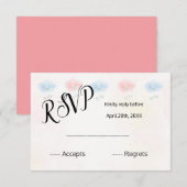 Aquarelle florale mariage RSVP CARD (Devant / Derrière)
