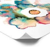 Aquarelle florale moderne, affiche de fleurs dessi (Coin)