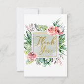 Aquarelle florale moderne Elégant Merci chic (Devant)