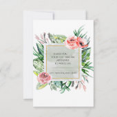 Aquarelle florale moderne Elégant Merci chic (Dos)