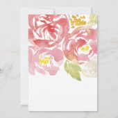 Aquarelle florale moderne Faire-part graduée (Dos)