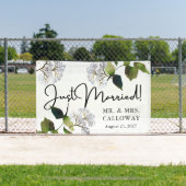 Aquarelle Florale Moderne Juste Marié Bannière voi (Insitu)