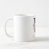 Aquarelle Florale Monogramme Café Mug (Gauche)