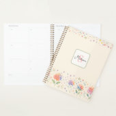 Aquarelle Florale Monogramme — Fleurs pastel (Devant avec enveloppe)