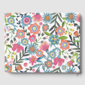 Aquarelle Florale | Monogramme | Livre d'or Mariag (Verso)