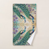 Aquarelle florale Paisley Peacock (Serviette à main)
