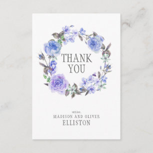 Aquarelle florale pastel Purple Merci